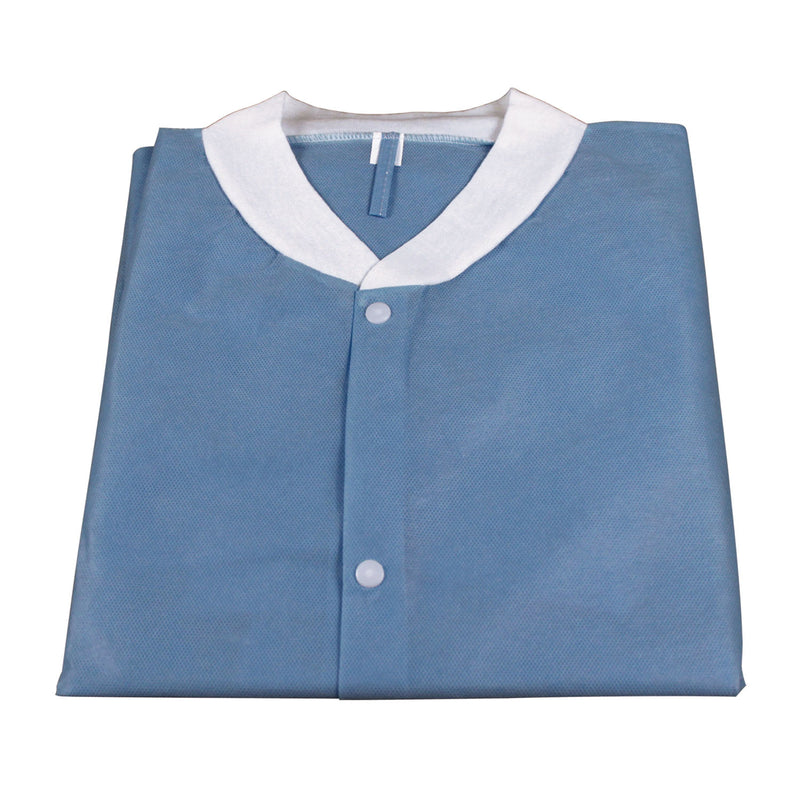 LAB COAT, MEDIUM, DARK BLUE, NO POCKETS, 10/BG, 3 BG/CS, SOLD AS CASE DYNAREX 10000058