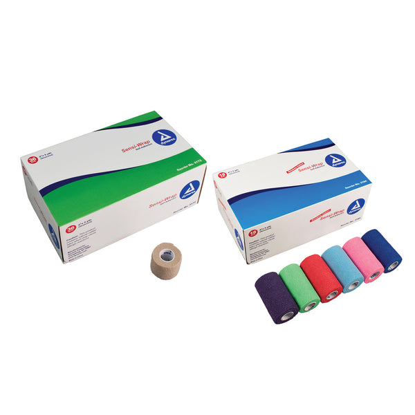 SENSI WRAP, SELF-ADHERENT, LATEX FREE, 4" X 5 YDS, ASSORTED , 18/CS, SOLD AS CASE DYNAREX 10000058