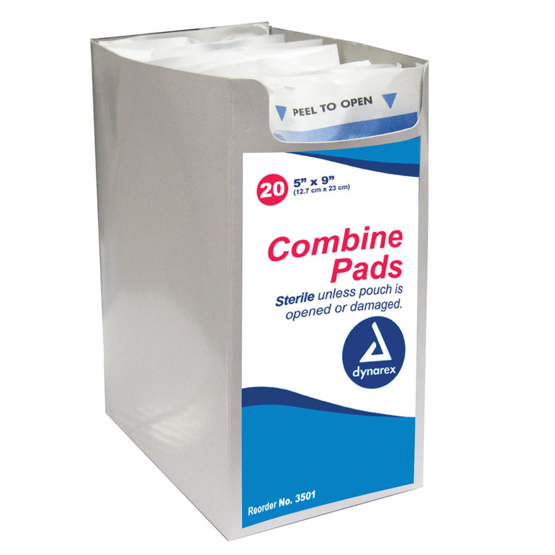 COMBINE PAD, 8" X 10", STERILE, 1/PCH, 24/TRAY, 15 TRAYS/CS, SOLD AS CASE DYNAREX 10000058