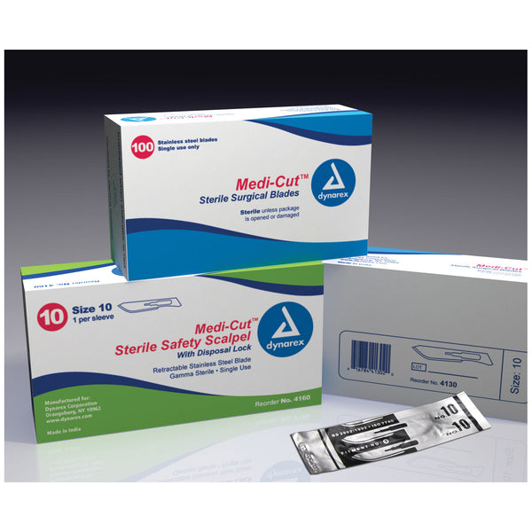 SAFETY SCALPEL, #11, STERILE, 10/BX, SOLD AS BOX DYNAREX 10000058