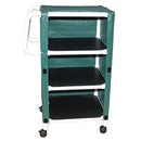 LINEN CART, 2-SHELF, MESH OR SOLID VINYL COVER, SOLD AS EACH MJM 10000133