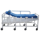 PEDIATRIC SHOWER GURNEY, THREE POSITION ELEVATING HEADREST, CLOSE CELL WATERPROOF FOAM PAD, DRAIN PAN & DRAIN HOSE, 5" X 1¼" HEAVY, SOLD AS EACH MJM 1
