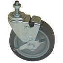 REPLACEMENT CASTERS, 5" X 1¼" HEAVY DUTY THREADED STEM, SET 2-LOCK 2-NON LOCK, SOLD AS SET MJM 10000133