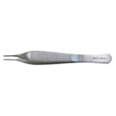 ADSON TISSUE FORCEP, 1X2 TEETH, 4¾", LIGHT WEIGHT FENESTRATED HANDLE, SERRATED TYING PLATFORM, SOLD AS EACH BR 10000598