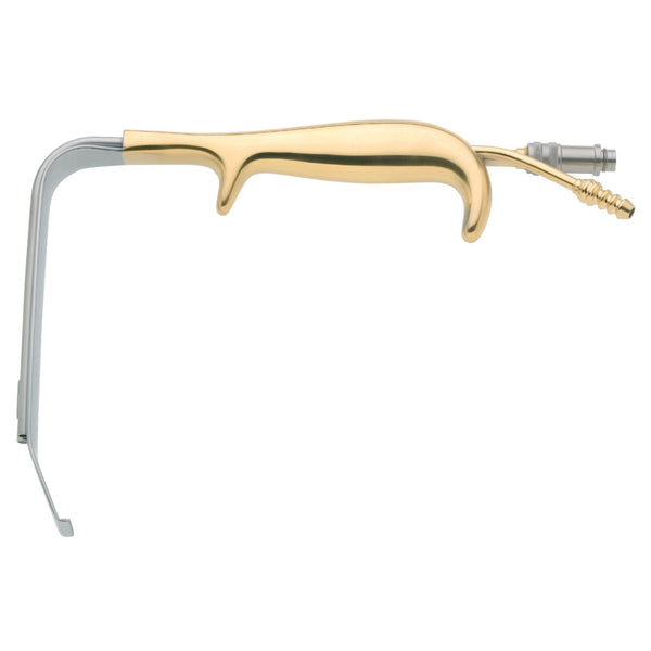 TEBBETTS RIGHT ANGLE RETRACTOR, FIBEROPTICAL ILLUMINATION PORT & SMOKE EVACUATOR, 25 X 120MM, SOLD AS EACH BR 10000598