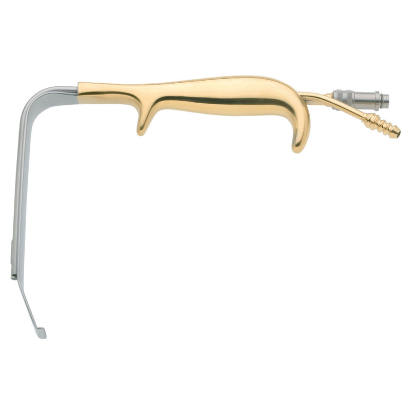 TEBBETTS RIGHT ANGLE RETRACTOR, FIBEROPTICAL ILLUMINATION PORT & SMOKE EVACUATOR, 25 X 120MM, SOLD AS EACH BR 10000598