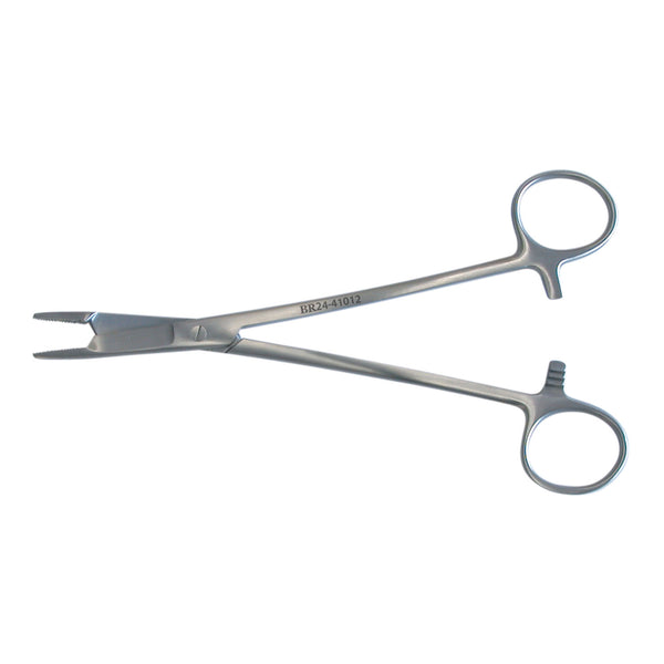OLSEN-HEGAR, NEEDLE HOLDER WITH SUTURE SCISSOR, STRAIGHT, SERRATED, 4¾" TC, SOLD AS EACH BR 10000598