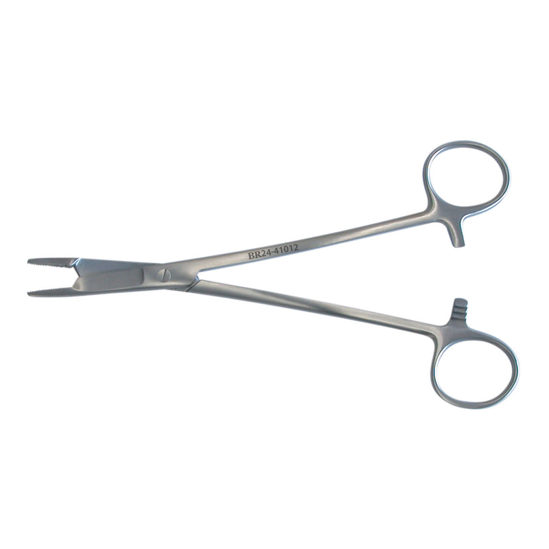 OLSEN-HEGAR, NEEDLE HOLDER WITH SUTURE SCISSOR, STRAIGHT, SERRATED, 4¾" TC, SOLD AS EACH BR 10000598