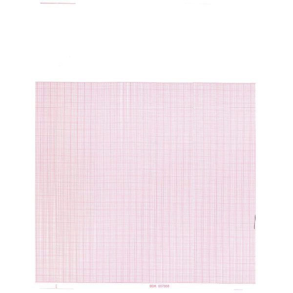 Graphic Controls Cardiology Chart Paper Chart Paper, Burdick 007868, 8.465" X 183 Ft, Red Grid, 10/Cs -7G20608594