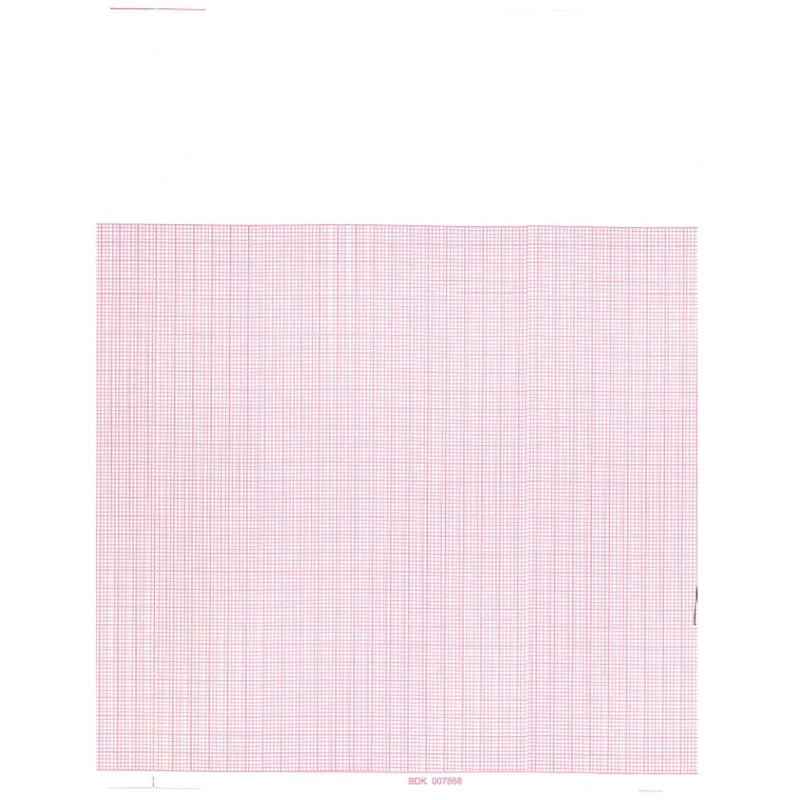 Graphic Controls Cardiology Chart Paper Chart Paper, Burdick 007868, 8.465" X 183 Ft, Red Grid, 10/Cs -7G20608594