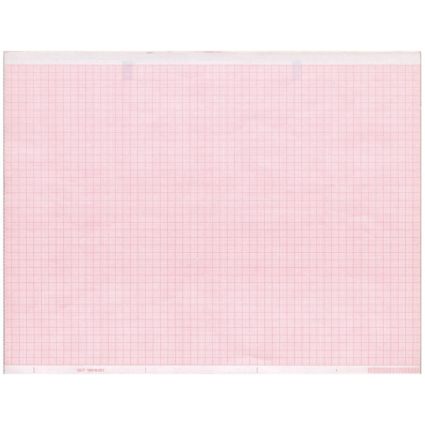 Graphic Controls Cardiology Chart Paper Chart Paper, Quinton 18416-001, 8.495" X 183 Ft, Red Grid, 20/Cs -7G30729225