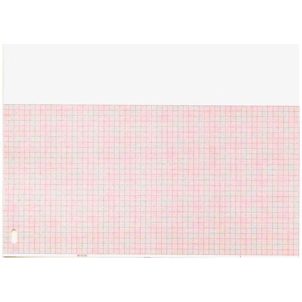 Graphic Controls Cardiology Chart Paper Chart Paper, Hewlett Packard M1707A, 8.497" X 183 Ft, Red Grid, 8/Cs -7G30768678