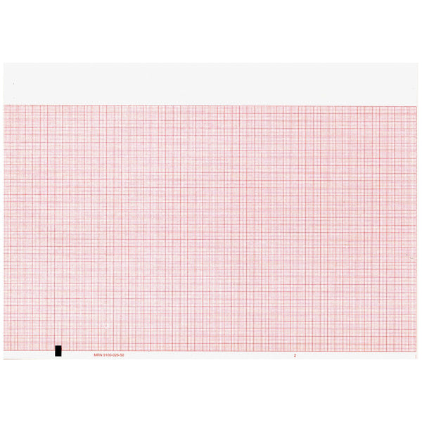 Graphic Controls Cardiology Chart Paper Chart Paper, Mortara 9100-026-050, 214Mm X 266 Ft, 10/Cs -7G32017126