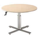 KNOB ADJUST™ QUARTER-ROUND THERASHAPE™ TABLE WITH KNOB ADJUSTMENT, 91"L X 42"W X 29"D, GRAPHITE SILVER BASE, AVAILABLE IN ALL FINI, SOLD AS EACH POPUL