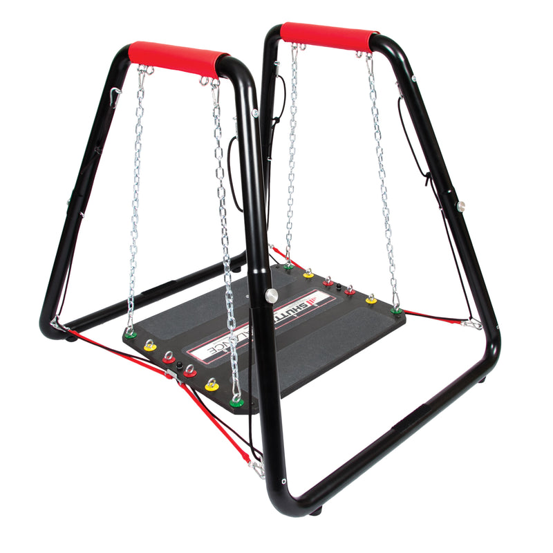 BALANCE TRAINING DEVICE, SPORT PACKAGE WITH ADJUSTABLE SUSPENSION CHAINS, ADJUSTABLE ARRESTORS, SAFETY BAR GRIPS, BALANCE STEPS RA, SOLD AS EACH SHUTT