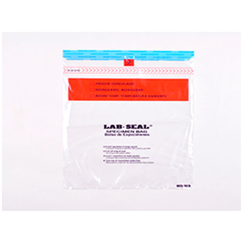3-WALL SPECIMEN BAG, SEAL N RIP, REMOVABLE BIOHAZARD SYMBOL, CLEAR, ABSORBENT PAD,1.8 MIL, 6" X 10", 100 BG/PK, 10 PK/CS, SOLD AS CASE LK 10000874