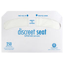 TOILET SEAT COVER, HALF FOLD, 250/PK, 20 PK/CS, SOLD AS CASE HOSPECO 10000901