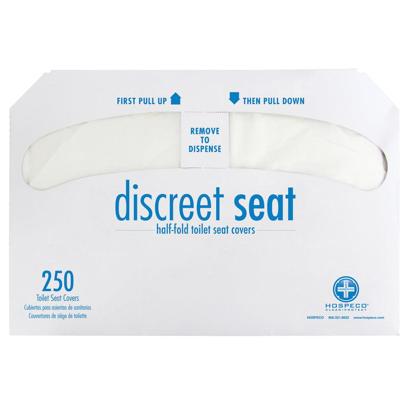 TOILET SEAT COVER, HALF FOLD, 250/PK, 20 PK/CS, SOLD AS CASE HOSPECO 10000901