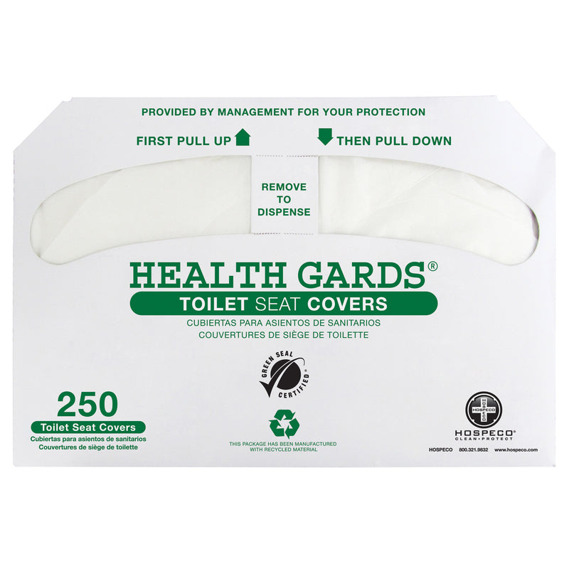TOILET SEAT COVER, HALF-FOLD, 250/PK, 20PK/CS, SOLD AS CASE HOSPECO 10000901
