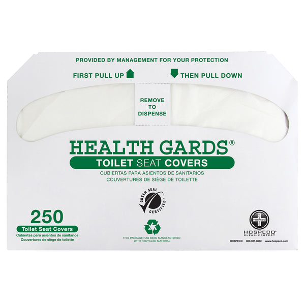 TOILET SEAT COVER, HALF-FOLD, 250/PK, 4PK/CS, SOLD AS CASE HOSPECO 10000901
