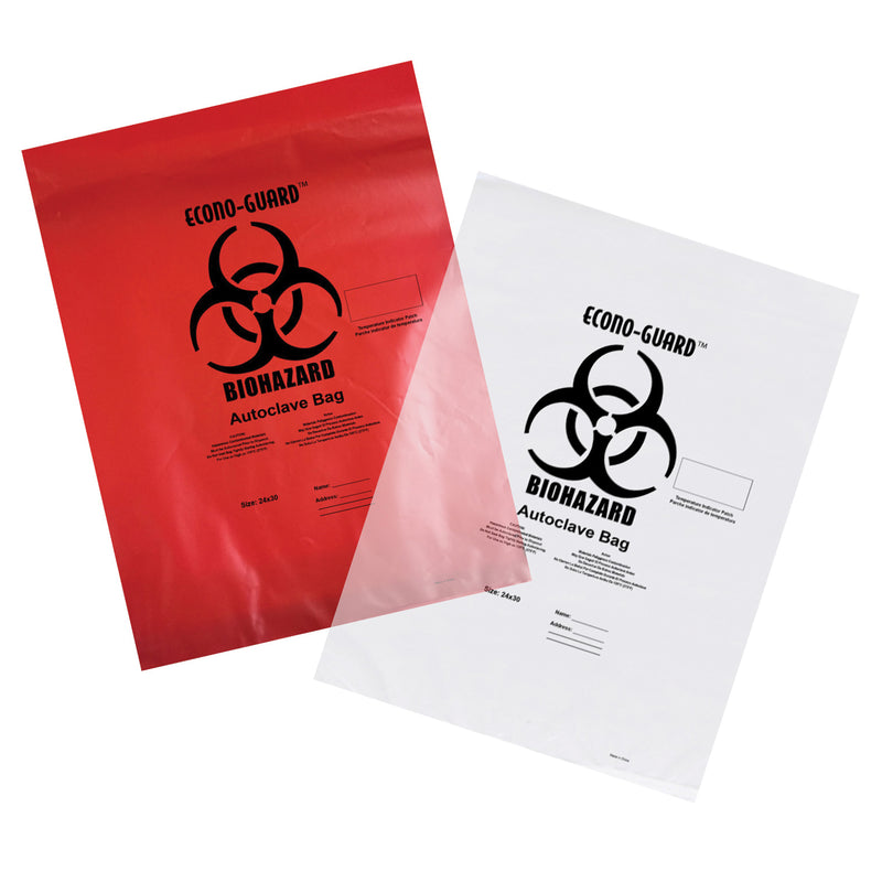 AUTOCLAVE BAG, 19" X 23", RED, 200 BG/CS, SOLD AS CASE ACTION 10001002