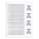 INSERT CARD FOR BRACELET 320-XX-PDK, 3/SET, 100 ST/BK, SOLD AS BOOK PRECISION 10001102