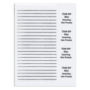 ADULT INSERT CARD BAND, 6½" X 5/16", CLEAR, 50/BX, SOLD AS BOX PRECISION 10001102