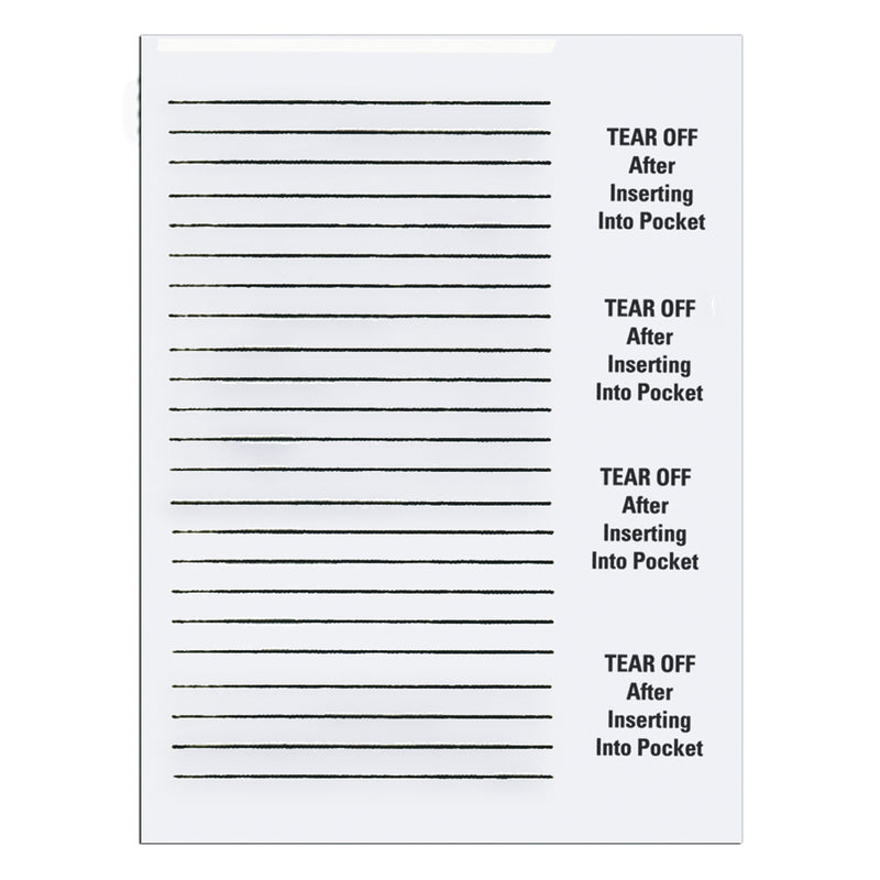 ADULT INSERT CARD BAND, 6½" X 5/16", CLEAR, 50/BX, SOLD AS BOX PRECISION 10001102