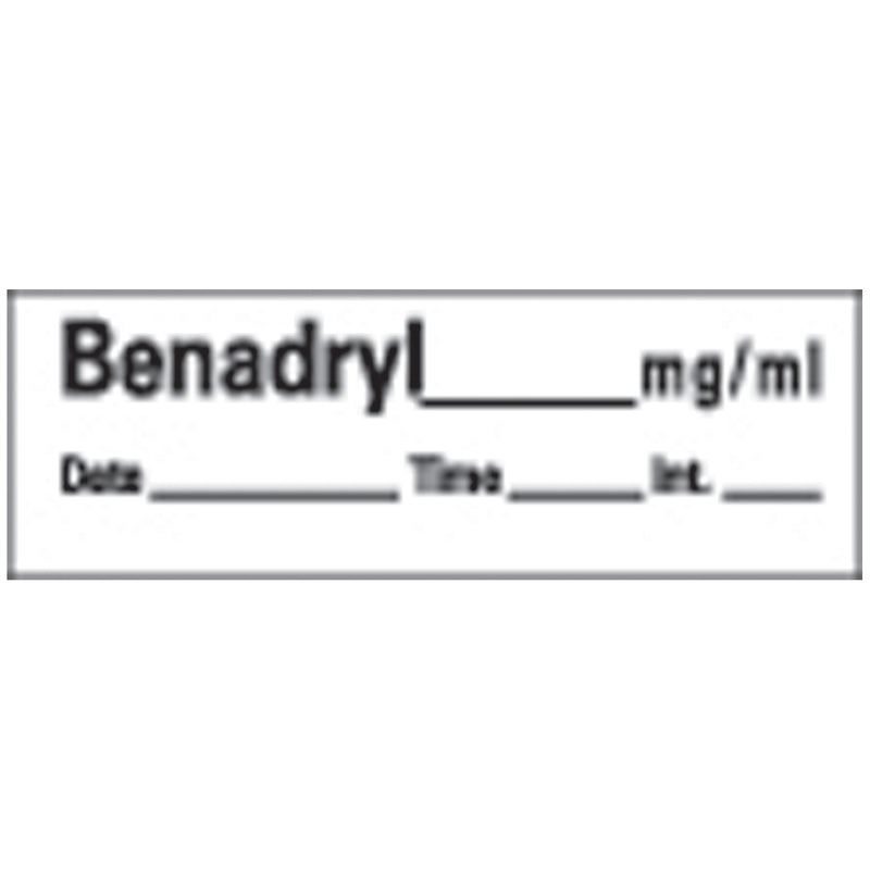 TIMEMED ANESTHESIA DRUG SYRINGE TAPE LABELS, SOLD AS ROLL PRECISION 10001102