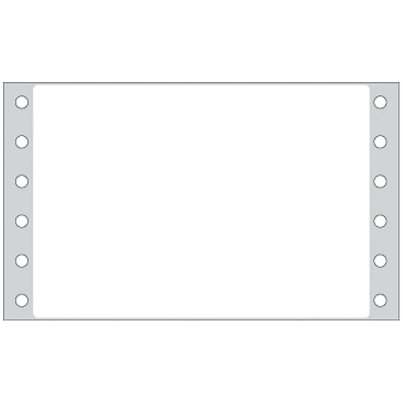 Timemed Multi-Purpose Labeling For Dot Matrix Printers Litho Blank White Labels, Permanent Adhesive, 2 15/16" X 4_", 1 Across, 5,000/Bx -DPS215-4141