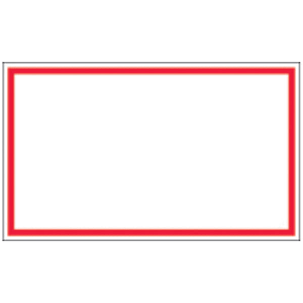 TAPE LABELS, 1 5/8" X 1" RED BORDER, SOLD AS ROLL PRECISION 10001102