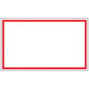 TAPE LABELS, 3" X 2" RED BORDER, SOLD AS ROLL PRECISION 10001102