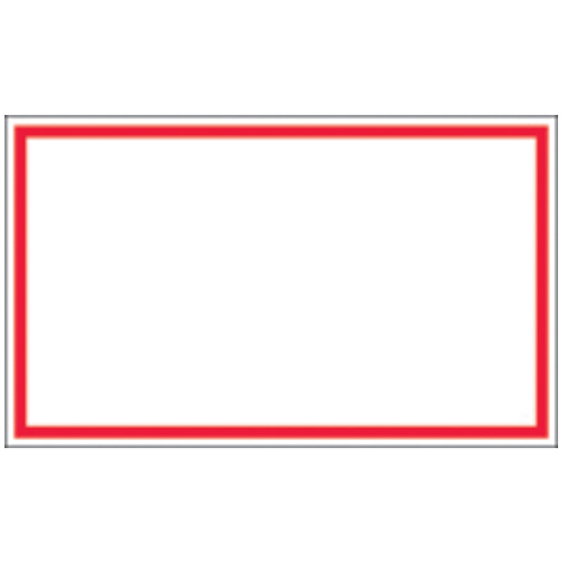 TAPE LABELS, 2½" X 1½" RED BORDER, SOLD AS ROLL PRECISION 10001102