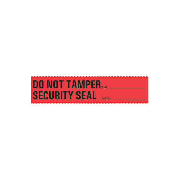 TAMPER EVIDENT LABELS, 6½" X 1½", ACETATE, RED, IMPRINTED: "DO NOT TAMPER SECURITY SEAL", 200/RL, 1RL/BX, SOLD AS ROLL PRECISION 10001102