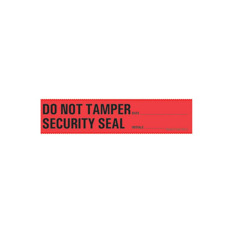 TAMPER EVIDENT LABELS, 6½" X 1½", ACETATE, RED, IMPRINTED: "DO NOT TAMPER SECURITY SEAL", 200/RL, 1RL/BX, SOLD AS ROLL PRECISION 10001102
