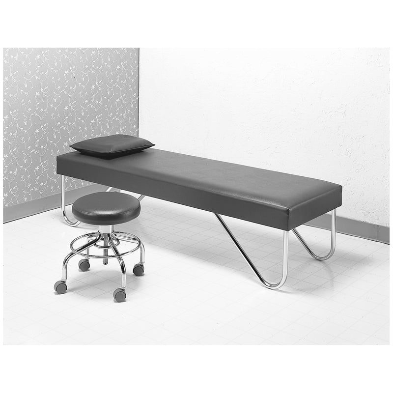 CHROMELINE COUCH, ADJUSTABLE RAISED PADDED HEADREST, 76" X 30" X 22", SOLD AS EACH PROFEX 107
