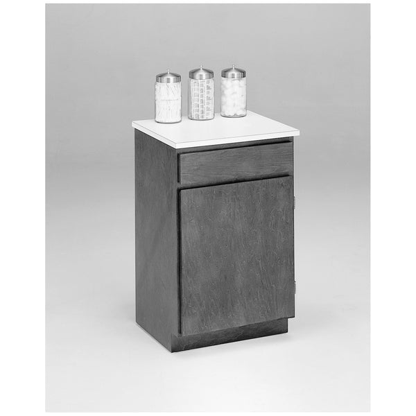 UTILITY CABINET, WHITE PLASTIC LAMINATE TOP, 1 DRAWER, 1 DOOR, 20" X 16" X 30", PLASTIC LAMINATE FINISH, SOLD AS EACH PROFEX 107