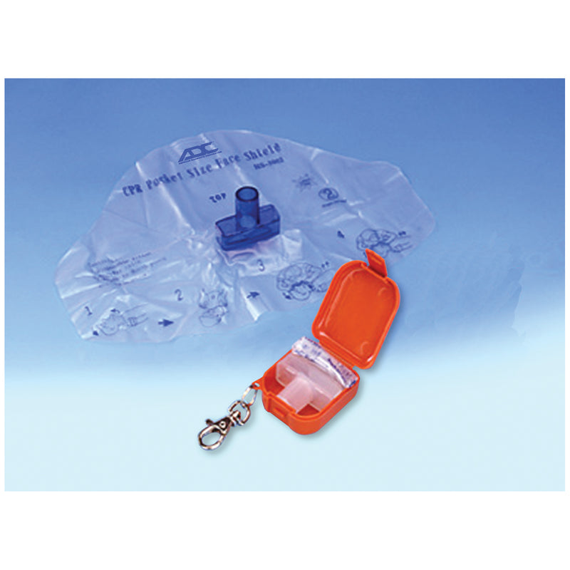 FACE SHIELD PLUS WITH KEYCHAIN CASE, ORANGE, SOLD AS EACH AMERICAN 10