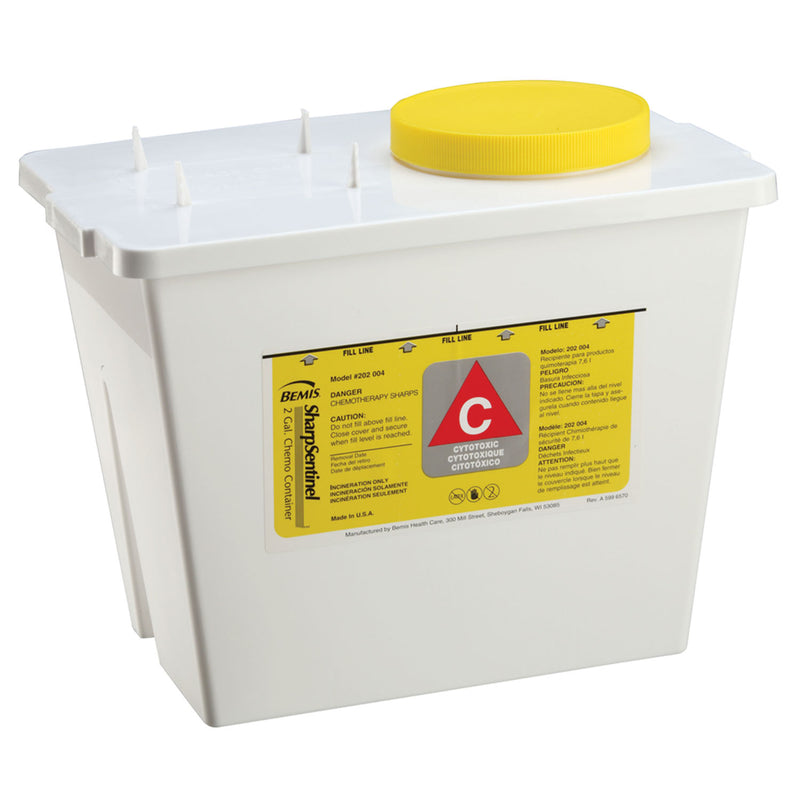CHEMO CONTAINER, 2 GAL, WHITE, 30/CS, SOLD AS CASE BEMIS 17