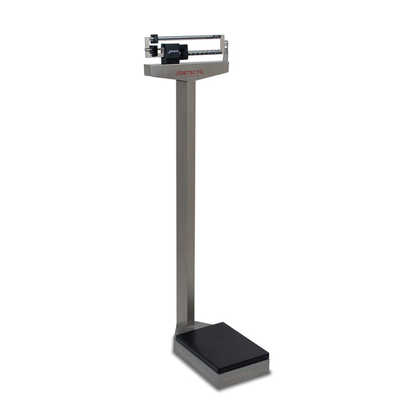 PHYSICIAN'S SCALE, WEIGH BEAM, 440 LB X 4 OZ / 200 KG X 100 G, WHEELS, HEIGHT ROD, SOLD AS EACH DETECTO 233