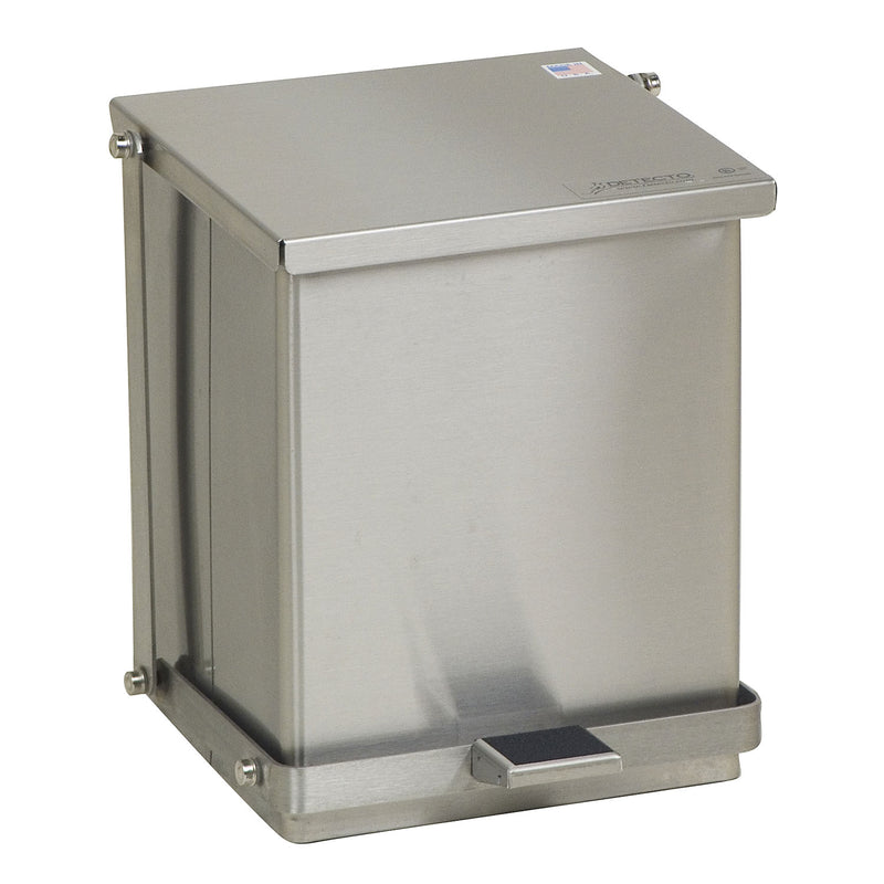STEP-ON CAN, 16 QT, WHITE, SOLD AS EACH DETECTO 233