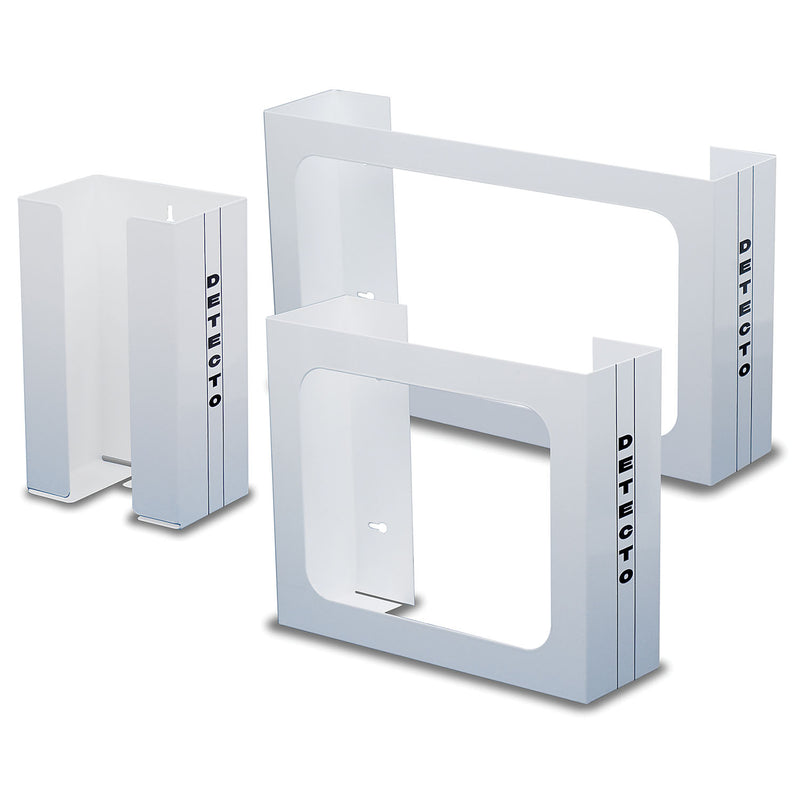 GLOVE BOX HOLDER, WALL MOUNT, 3 BOXES, WHITE, SOLD AS EACH DETECTO 233