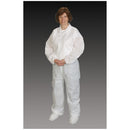COVERALLS, 2X-LARGE/ 3X-LARGE, WHITE, ELASTIC WRIST & ANKLE, SERGED SEAMS, 25/CS, SOLD AS CASE ALPHA 8