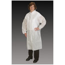 FROCK LAB COAT, 2X-LARGE/ 3X-LARGE, WHITE, ELASTIC WRIST, SNAP COLLAR, SNAP CLOSE, 25/CS, SOLD AS CASE ALPHA 8