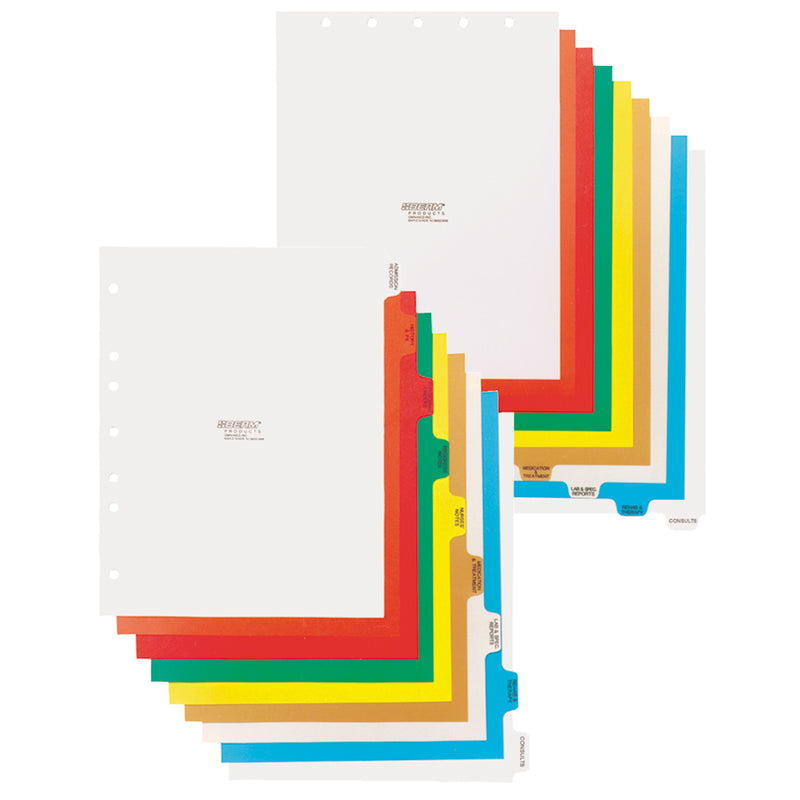 TOP OPEN CHART DIVIDER, 14 PREPRINTED TABS, SOLD AS SET OMNIMED, 94