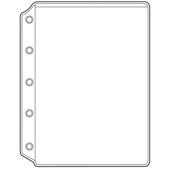 PLASTIC SHEET PROTECTOR, 2 POCKET FOR TOP OPENING BINDERS, 8¾" X 5" POCKET, SOLD AS EACH OMNIMED, 94
