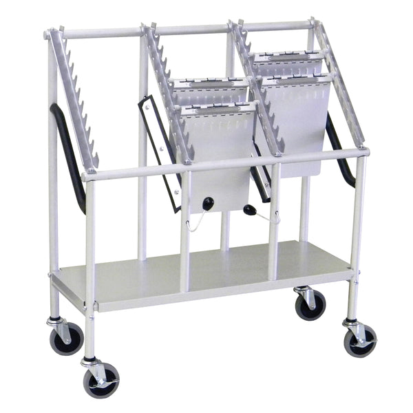 WHEELED CHART CARRIER, 20 CHART CAPACITY, 2 TIER - 10 TIER, SIDE BY SIDE, 23"W X 13"D X 37"H, SOLD AS EACH OMNIMED, 94