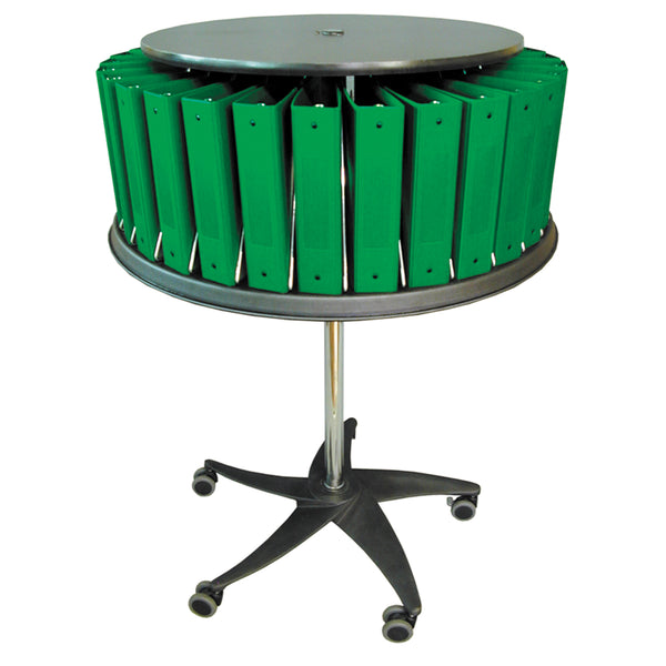 CHART CAROUSEL, COUNTERTOP MODEL, SINGLE TIER, 30 CHART CAPACITY, 17 7/8"H X 36"W X 36"D, SOLD AS EACH OMNIMED, 94