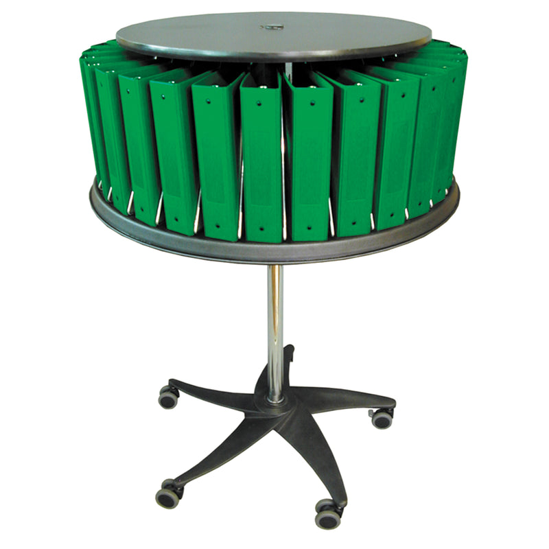 CHART CAROUSEL, COUNTERTOP MODEL, SINGLE TIER, 30 CHART CAPACITY, 17 7/8"H X 36"W X 36"D, SOLD AS EACH OMNIMED, 94