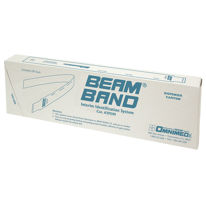 BEAM® ID BAND, DISPENSER BOX, 250/BX, SOLD AS BOX OMNIMED, 94